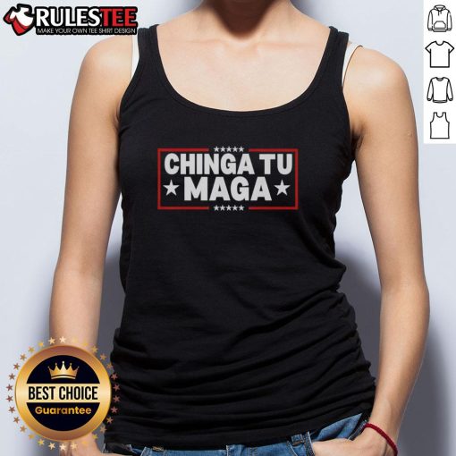 Official Chinga Tu Maga Tank Top featuring bold graphics and a stylish design for a trendy summer look.
