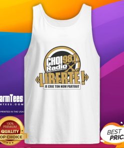 Official CHOI RadioX 98.1 Libert logo tank top featuring vibrant design and stylish fit for fans.