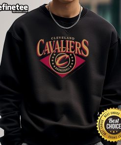 Official Cleveland Cavaliers NBA sweatshirt featuring team logo and colors, perfect for fans and sports enthusiasts.