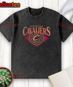 Official Cleveland Cavaliers NBA washed t-shirt featuring team colors and logo, perfect for fans and casual wear.