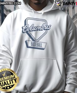 Columbus Baseball Home Plate Log Hoodie featuring a stylish design, perfect for fans and athletes alike.