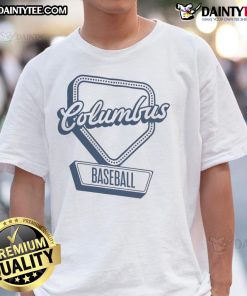 Official Columbus Baseball Home Plate Log T-Shirt featuring a stylish design for fans and players alike.