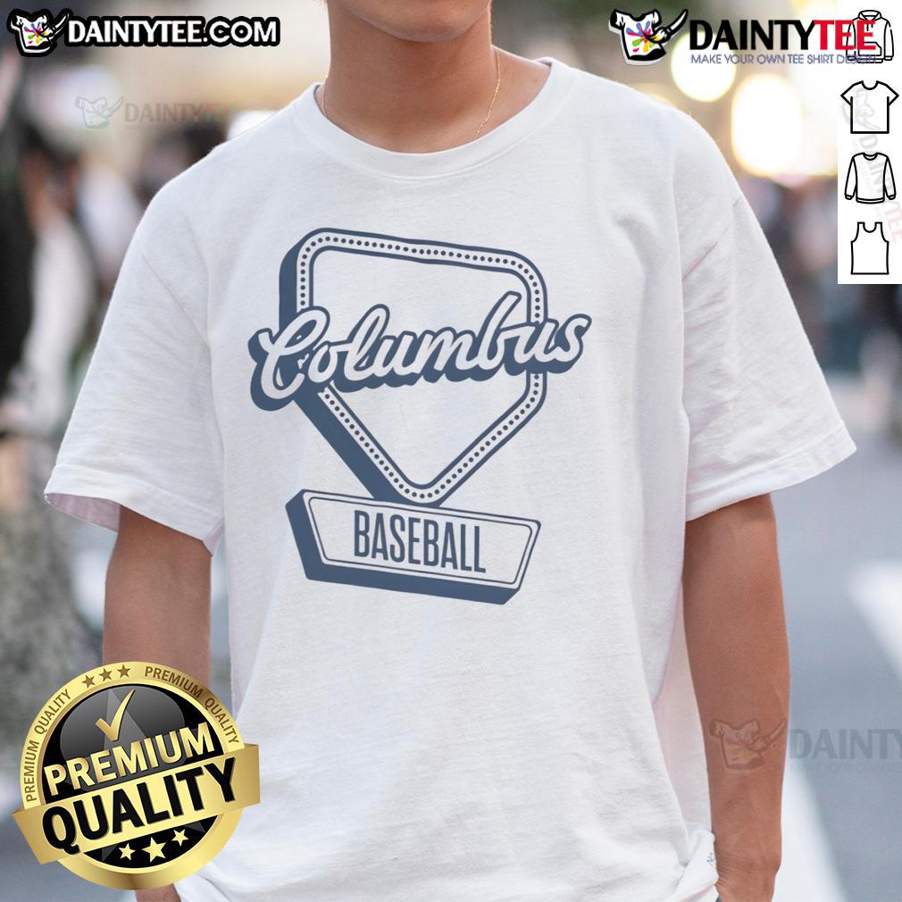 Official Columbus Baseball Home Plate Log T Shirt Official Columbus Baseball Home Plate Log T-Shirt featuring a stylish design for fans and players alike.