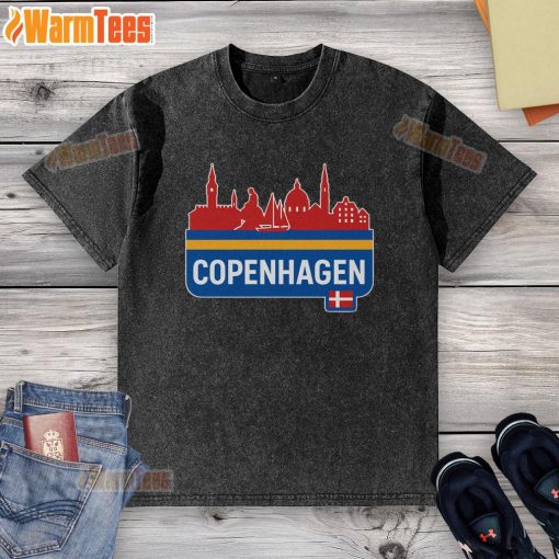 Official Copenhagen Town Washed T-Shirt in soft fabric, featuring a stylish design perfect for casual wear.