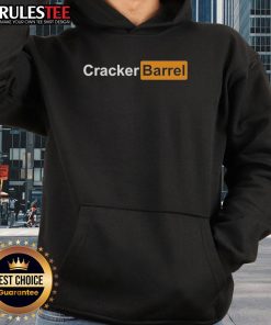 Official Cracker Barrel Parody Logo Hoodie featuring a fun twist on the classic logo in vibrant colors.