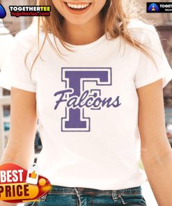Alt Text: Official Crown Trio Four Points Falcons Ladies Tee featuring team colors and logo, perfect for sports fans and casual wear.
