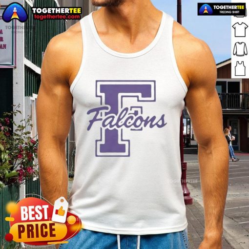 Official Crown Trio Four Points Falcons Tank Top featuring a stylish design for fans of the Falcons team apparel.