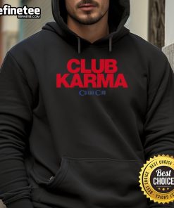 Official Culture Club Karma Black Hoodie featuring iconic logo and stylish design, perfect for fans and fashion lovers.