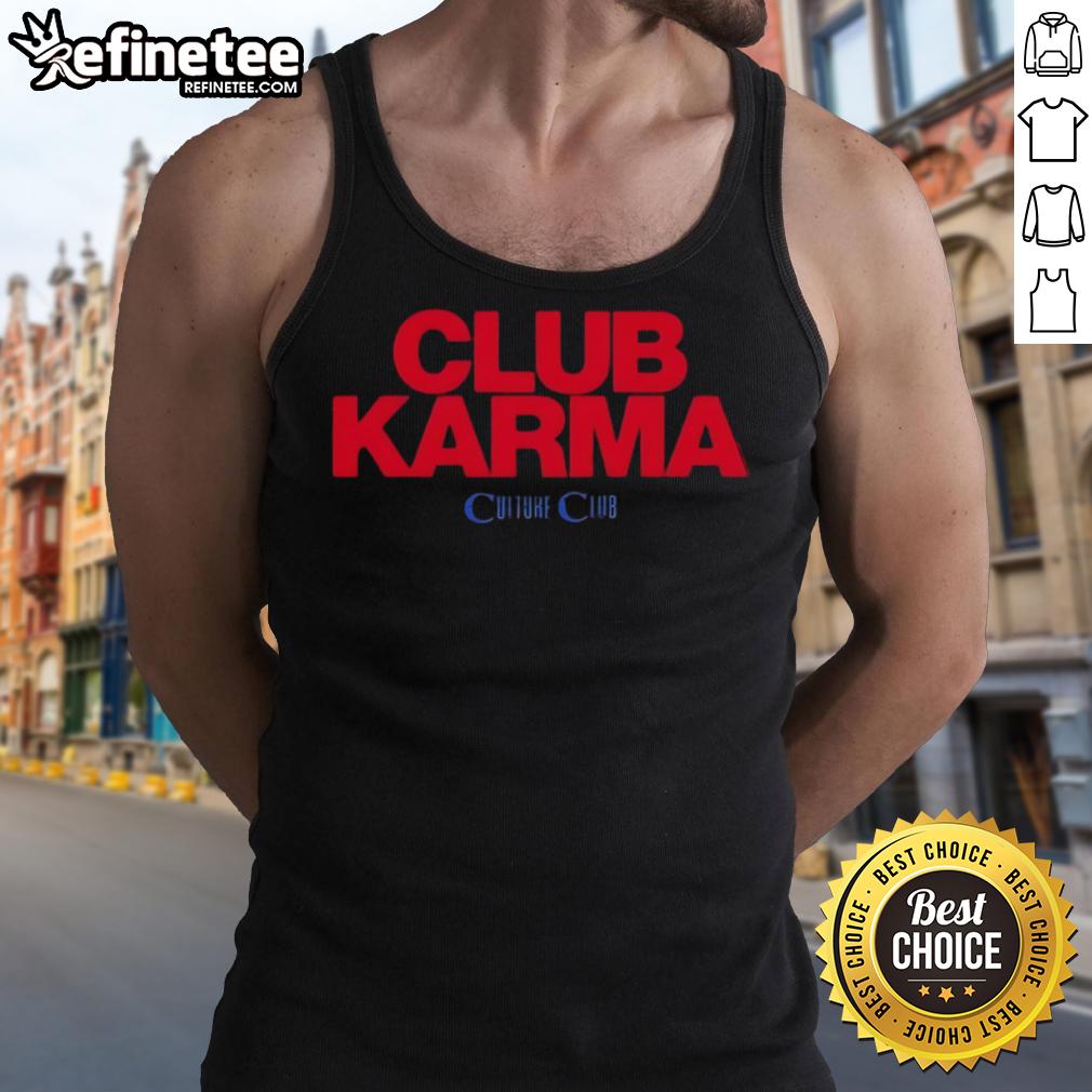 Official Culture Club Karma Black Tank Top Official Culture Club Karma Black Tank Top featuring a stylish design, perfect for fans and casual wear.