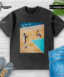 LeBron James Official Curry Basketball USA Almost Friday washed t-shirt, perfect for sports fans and casual wear.