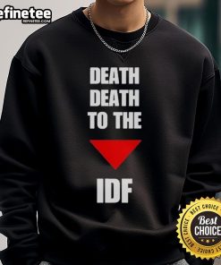 Official Death to the IDF sweatshirt featuring bold graphic design, perfect for expressing solidarity and protest.