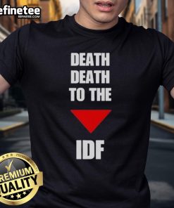 Official Death To The IDF T-Shirt featuring bold graphics and provocative slogan, perfect for statement fashion.