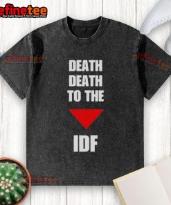 Official Death to the IDF washed t-shirt featuring a bold graphic design, perfect for making a statement in streetwear.