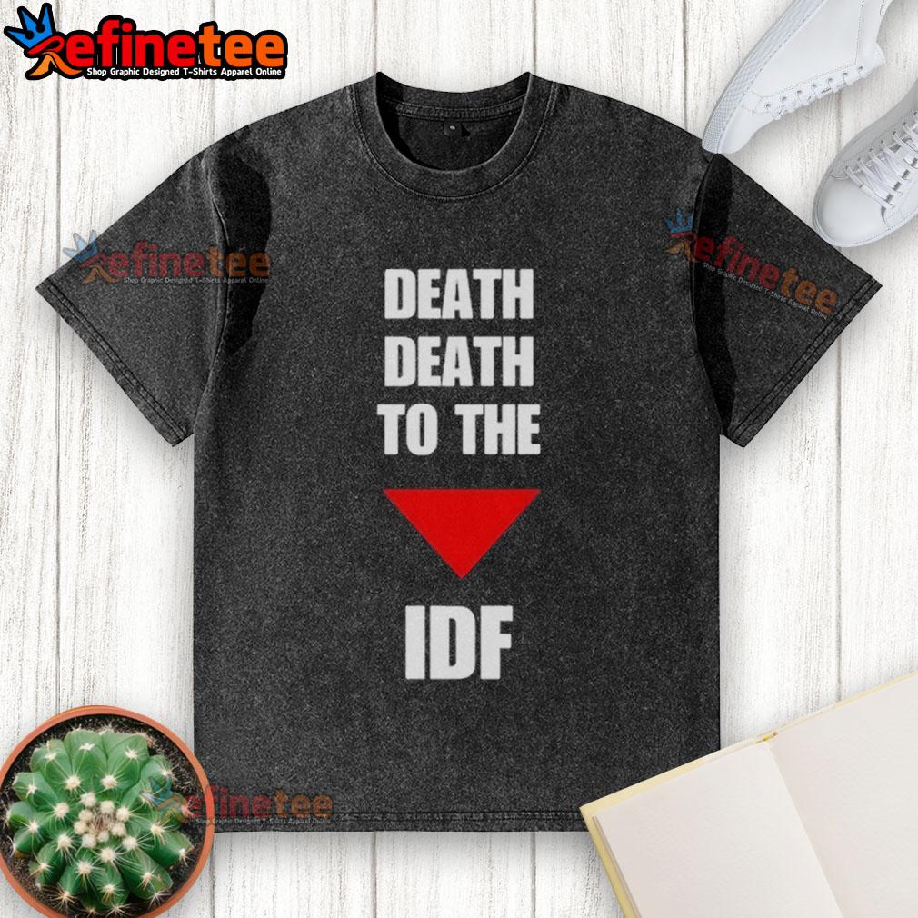 Official Death Death To The Idf Washed T Shirt Official Death to the IDF washed t-shirt featuring a bold graphic design, perfect for making a statement in streetwear.