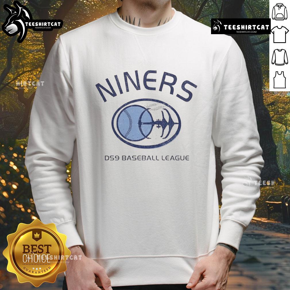 Official Deep Space Nine Niners Ds9 Baseball League Sweatshirt Official Deep Space Nine Niners baseball league sweatshirt featuring bold team logo and vibrant colors.