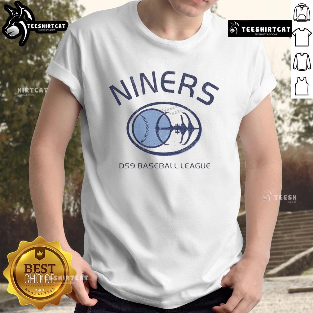 Official Deep Space Nine Niners Ds9 Baseball League T Shirt Official Deep Space Nine Niners DS9 Baseball League T-Shirt featuring vibrant graphics and a stylish design for fans.