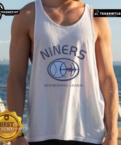 Official Deep Space Nine Niners tank top featuring baseball league design, perfect for fans of DS9 and Star Trek.