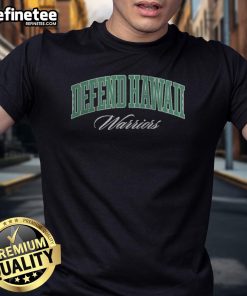Official Defend Hawaii Dh Warrior T-Shirt featuring a bold design, perfect for supporters of Hawaiian culture.