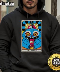 Official Derpy Tiger X KPop Demon Hunters hoodie featuring unique Derpy Tarot Card design, perfect for fans and collectors.