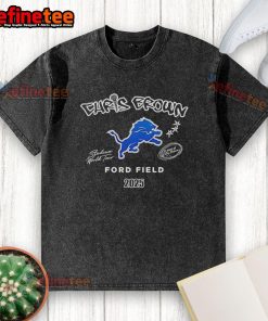 Official Detroit Lions X Chris Brown Breezy Bowl XX Tour washed t-shirt featuring unique graphics and vibrant colors.