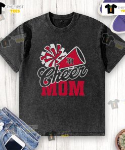 Alt Text: Official Dixie Cheer Megaphone Mom Washed T-Shirt featuring a stylish design perfect for cheerleading fans.