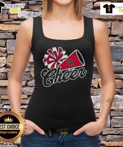 Official Dixie Cheer Megaphone Tank Top featuring a stylish design perfect for cheerleading events and summer wear.