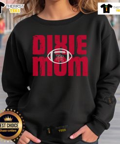 Official Dixie Football Mom Sweatshirt in navy blue, featuring bold lettering and a comfortable, stylish design for fans.