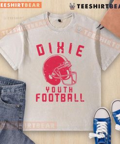 Alt Text: Vintage washed t-shirt featuring the official Dixie Youth Football logo, perfect for fans and players alike.