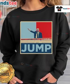 Official Donald Jump Retro Sweatshirt featuring a vintage design and comfortable fit for stylish casual wear.