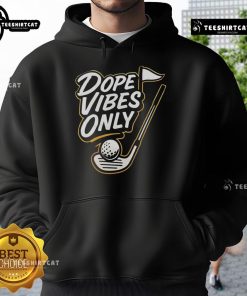 Official Dope Vibes Only Golf Hoodie in black, perfect for stylish golfers seeking comfort and trendy vibes on the course.