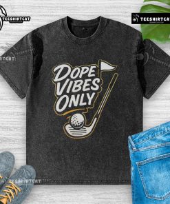 Official Dope Vibes Only Golf Washed T-Shirt in vibrant colors, perfect for casual outings and golf enthusiasts.