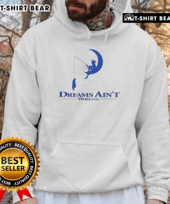 Official Dreams Ain't Working Hoodie in black, featuring bold graphic design and comfortable fit for casual wear.