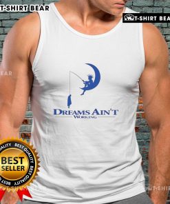 Official Dreams Ain't Working Tank Top in black, featuring bold white lettering for a stylish and motivational look.
