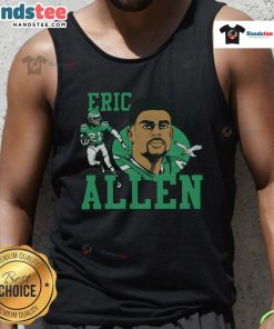 Official Eagles Eric Allen signature tank top featuring team colors and logo, perfect for fans and summer wear.