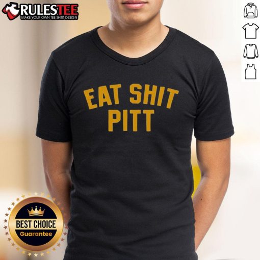 Official Eat Shit Pitt West Virginia Mountaineers Football T-Shirt featuring bold team graphics and a comfortable fit.