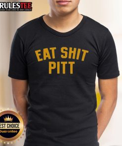 Official Eat Shit Pitt West Virginia Mountaineers Football T-Shirt featuring bold team graphics and a comfortable fit.