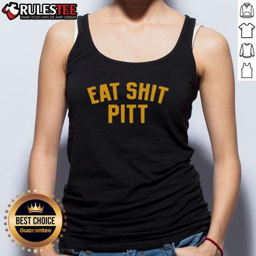 Official Eat Shit Pitt West Virginia Mountaineers Football Tank Top featuring team logo and vibrant colors for fans.