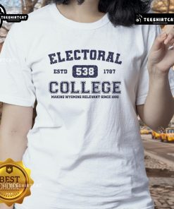 Official Electoral College 538 Estd 1787 Wyoming Relevant Since 1890 Ladies Tee featuring vintage design and bold graphics.