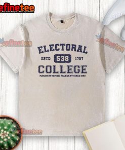 Official Electoral College Established 1787 539 Washed T-Shirt featuring vintage design and bold lettering.