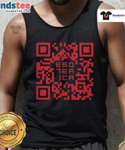 Official Esoterica QR Code Tank Top featuring a stylish design perfect for fans of unique fashion and QR code art.