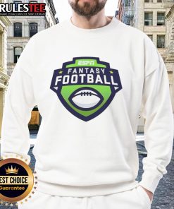 Official ESPN Fantasy Football 2025 logo sweatshirt featuring bold graphics and a comfortable fit for fans.