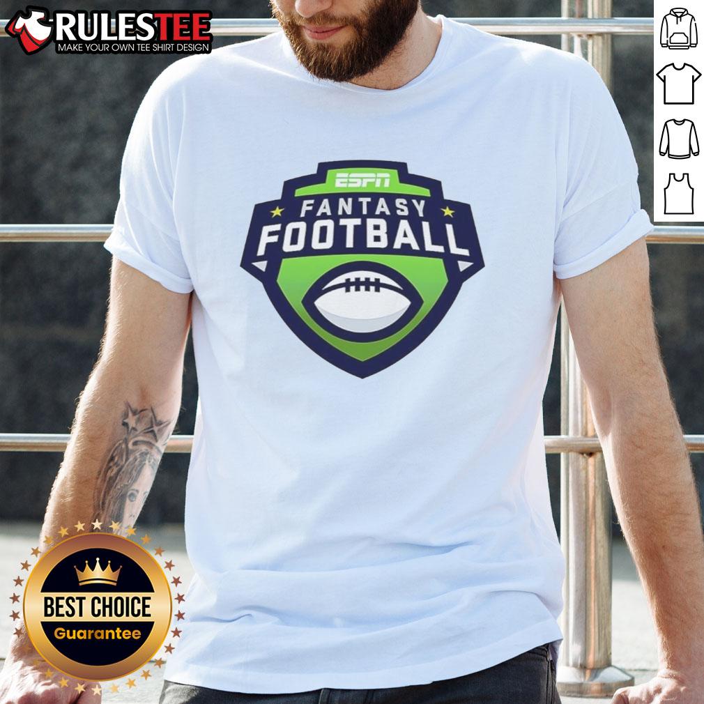 Official Espn Fantasy Football 2025 Logo T Shirt Alt Text: Official ESPN Fantasy Football 2025 logo t-shirt featuring bold graphics and vibrant colors for fans and players.