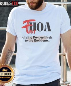 Official Fairhoa Giving Power Back To The Residents T-Shirt featuring a bold design and empowering message for community strength.