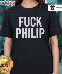 Official Fck Philip Ladies Tee featuring bold graphic design, perfect for stylish, edgy women's fashion.