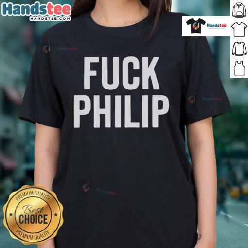 Official Fck Philip Ladies Tee featuring bold graphic design, perfect for stylish, edgy women's fashion.
