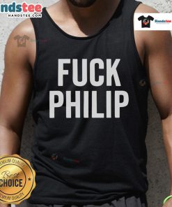 Official Fck Philip tank top featuring bold graphic design, perfect for casual wear and expressing your unique style.