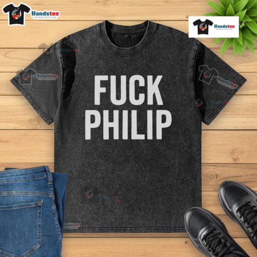 Official Fck Philip Washed T-Shirt featuring bold graphic design, perfect for casual wear and statement fashion.