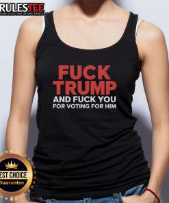 Premium tank top featuring bold 'Fck Trump' graphic, perfect for expressing political views and making a statement.