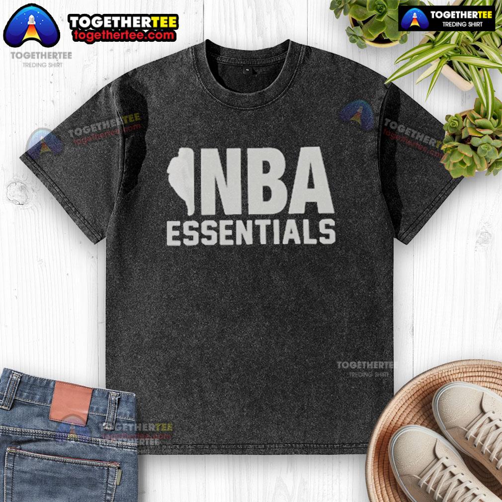 Official Fear Of God Essentials Nba Logo Washed T Shirt Official Fear of God Essentials NBA Logo Washed T-Shirt in black, featuring a stylish logo and relaxed fit for casual wear.