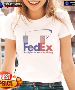 Official FedEx Straight To Your Building Ladies Tee in vibrant colors, perfect for casual wear and FedEx fans.